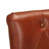 vidaXL Chaises &agrave; manger lot de 2 marron cuir de ch&egrave;vre v&eacute;ritable
