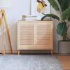 vidaXL Portes d'armoire &agrave; persiennes 2 pcs 61,5x39,4 cm pin massif