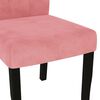 vidaXL Chaises &agrave; manger lot de 6 rose velours