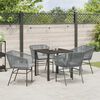 vidaXL Ensemble de salle &agrave; manger pour jardin avec coussin 5 pcs Gris