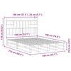 vidaXL Lit biblioth&egrave;que sans matelas blanc 140x190 cm bois pin massif