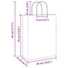 vidaXL Sacs en papier 50 pcs avec poign&eacute;es jaune 26x12x35 cm