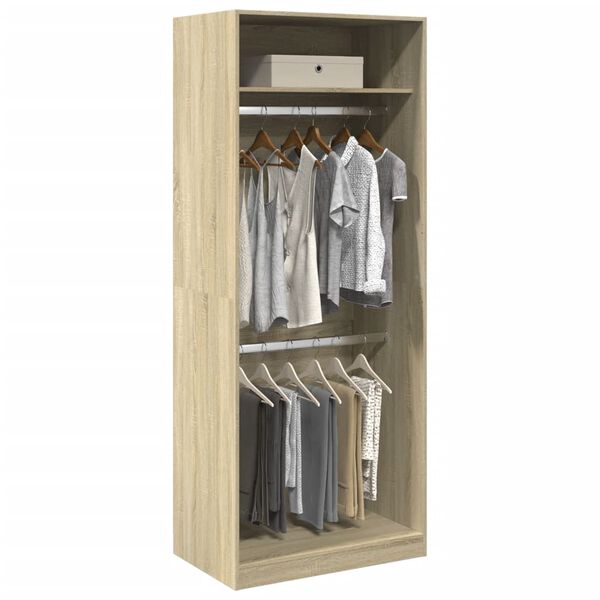 vidaXL Garde-robe ch&ecirc;ne sonoma 80x50x200 cm bois d'ing&eacute;nierie
