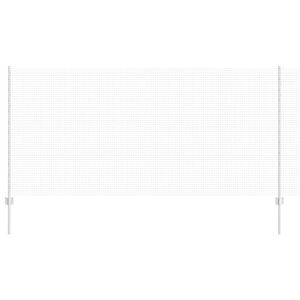 vidaXL Cl&ocirc;ture en fil soud&eacute; avec poteaux 25 x 1,2 m Acier galvanis&eacute;