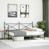 vidaXL Lit de jour avec gigogne sans matelas noir 75x190 cm