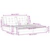 vidaXL Cadre de lit sans matelas Zadar blanc 180x200 cm similicuir