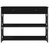 vidaXL Table Console avec tiroir Ch&ecirc;ne noir 100 x 28 x 75 cm