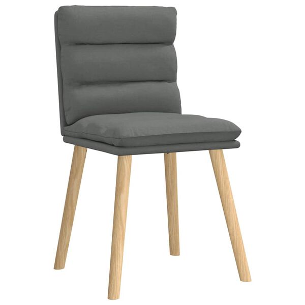 vidaXL Chaises à manger lot de 6 gris foncé tissu