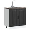 vidaXL Meuble de base de lavabo Lucca noir bois d'ing&eacute;nierie