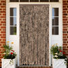 vidaXL Rideau anti-mouches beige et marron fonc&eacute; 100x200 cm chenille
