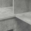 vidaXL Bureau d'angle avec étagère Gris béton 101,5 x 149,5 x 149,5 cm