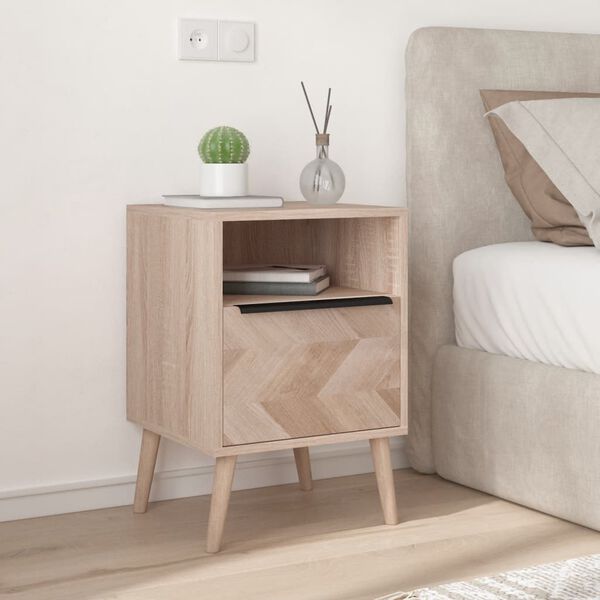 Finori Table de chevet Lusk 61A ch&ecirc;ne sonoma 38,5x38,5x57 cm