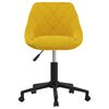vidaXL Chaise pivotante de salle à manger Jaune moutarde Velours