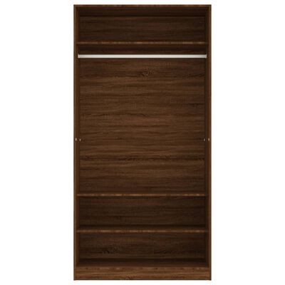 vidaXL Garde-robe chêne marron 100x50x200 cm bois d'ingénierie