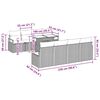 vidaXL Ensemble de canap&eacute; de jardin 9 pcs Marron Poly rotin