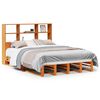 vidaXL Lit biblioth&egrave;que sans matelas cire marron 120x200cm bois massif