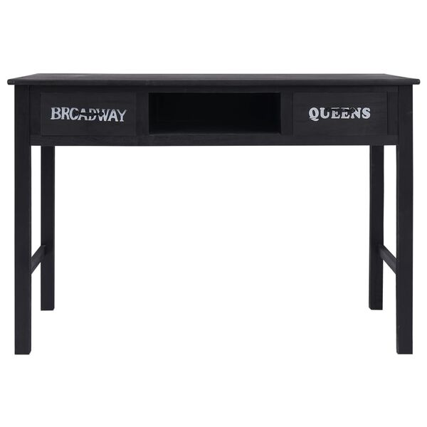 vidaXL Table console Noir 110x45x76 cm Bois