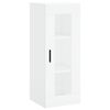 vidaXL Buffet haut Blanc 34,5x34x180 cm Bois d'ing&eacute;nierie