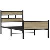 vidaXL Cadre de lit sans matelas ch&ecirc;ne sonoma 80x200 cm