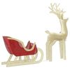 vidaXL D&eacute;coration de No&euml;l renne et tra&icirc;neau 100 LED blanc chaud