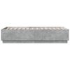 vidaXL Cadre de lit avec LED sans matelas gris b&eacute;ton 90x190 cm