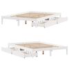 vidaXL Cadre de lit sans matelas blanc 120x190 cm bois de pin massif
