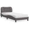 vidaXL Lit avec matelas Hvar gris 90x200 cm similicuir