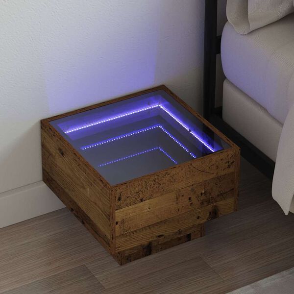 vidaXL Table basse Bois ancien 40 x 40 x 30 cm Bois d'ing&eacute;nierie
