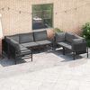 vidaXL Ensemble de canap&eacute; de jardin 6 pcs Anthracite Acier