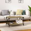 vidaXL Table basse Ch&ecirc;ne sonoma 80x50x45 cm Bois d'ing&eacute;nierie et fer