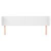 vidaXL T&ecirc;te de lit avec oreilles Blanc 203x23x78/88 cm Similicuir
