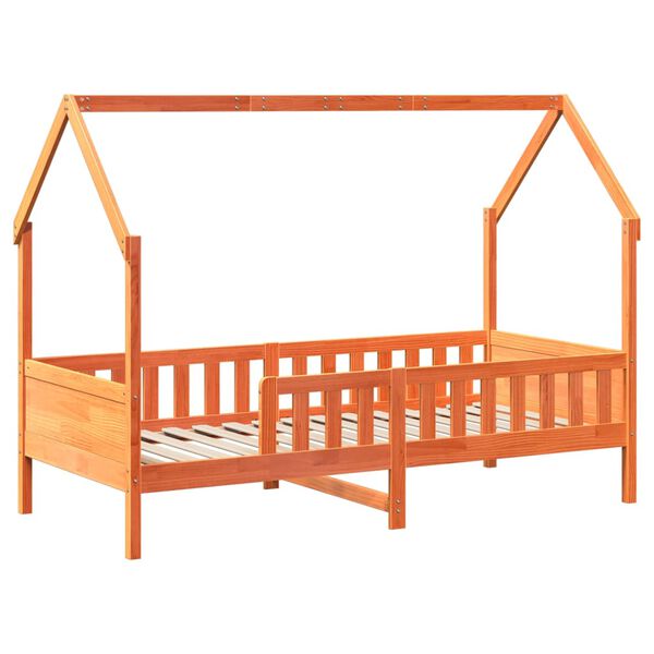 vidaXL Cadre de lit d'enfants forme de maison sans matelas pin