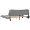 vidaXL Cadre de lit avec LED sans matelas Hvar gris clair 200x200 cm tissu