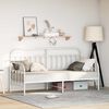 vidaXL Cadre de lit de jour Blanc 75 x 190 cm Acier enduit de poudre