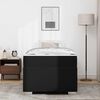 vidaXL Cadre de lit avec matelas Noir 80 x 200 cm tissu