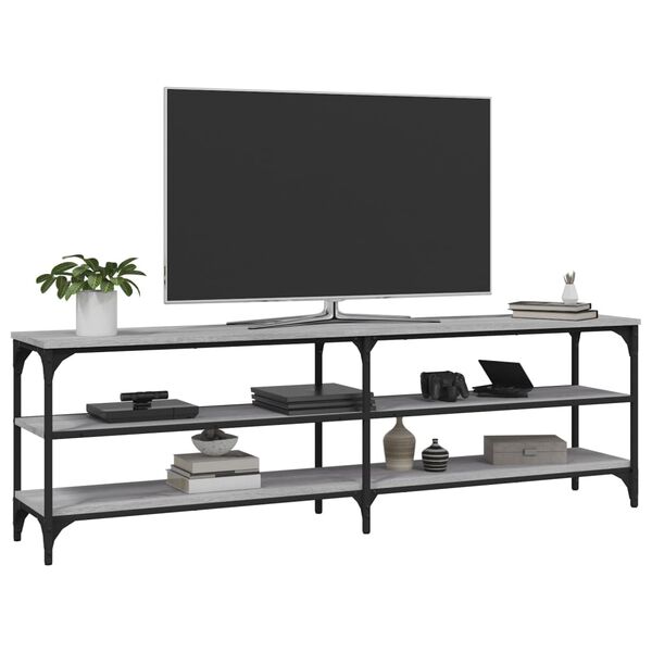 vidaXL Meuble TV sonoma gris 160x30x50 cm bois d'ingénierie