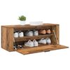 vidaXL Cabinet &agrave; chaussures avec &eacute;tag&egrave;re Bois ancien 100 x 35 x 38 cm
