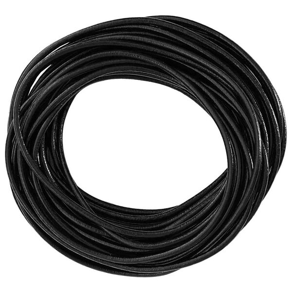 vidaXL Corde en Cuir Noir &Oslash;2,5 mm x 50 m Cuir