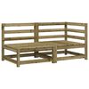 vidaXL Canap&eacute; de jardin 2 places bois de pin impr&eacute;gn&eacute;