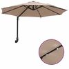 vidaXL Parasol de jardin Taupe et Noir 248 x 248 x 148 cm