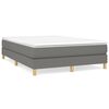 vidaXL Sommier &agrave; lattes de lit avec matelas Gris fonc&eacute; 140x200cm Tissu
