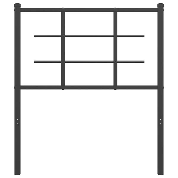 vidaXL T&ecirc;te de lit m&eacute;tal noir 75 cm