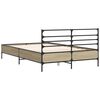 vidaXL Cadre de lit sans matelas ch&ecirc;ne sonoma 135x190 cm