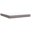 vidaXL Sommier &agrave; lattes de lit avec matelas Taupe 180x200 cm Tissu