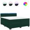 vidaXL Sommier &agrave; lattes de lit et matelas Vert fonc&eacute; 180x200cm Velours