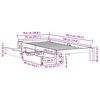 vidaXL Cadre de lit avec tiroirs sans matelas cire marron 75x190 cm