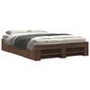 vidaXL Cadre de lit sans matelas ch&ecirc;ne marron 120x190 cm