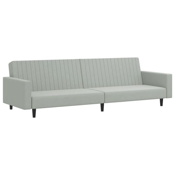 vidaXL Ensemble de canap&eacute;s 2 pcs gris clair velours