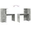 vidaXL Bureau 2 pcs Gris b&eacute;ton