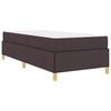 vidaXL Cadre de lit avec matelas Marron fonc&eacute; 90 x 190 cm tissu